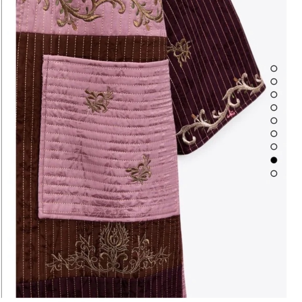 Zara EMBROIDERED PATCHWORK KIMONO LIMITED EDITION - Picture 3 of 6